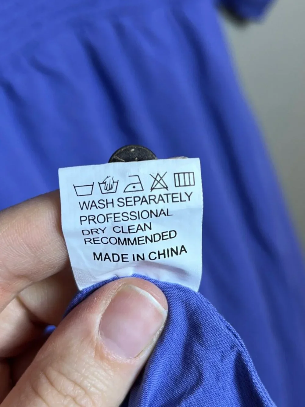 Unbranded Blue Boho Smocked Waist Maxi Dress XL‎